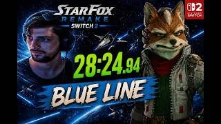 Miniature : Speedrun Star Fox Remake Switch 2 Blue line 28:24.94