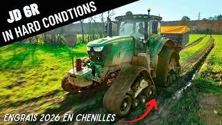 Miniature : ENGRAIS 2026 en John Deere 6r à chenilles - Hard conditions