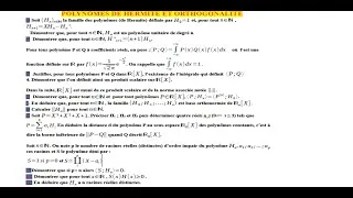 Miniature : Problème : Polynômes de Hermite et Orthogonalité : Partie 5 et la dernière partie.