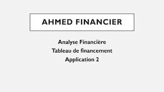 Miniature : Correction de l'Application 2  Tableau de Financement
