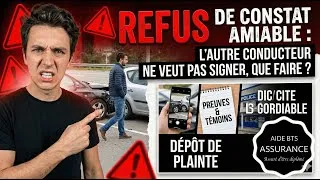 Miniature : Refus de constat amiable : L'autre ne veut pas signer ? Faites CECI ! 🛑 - Aide BTS Assurance