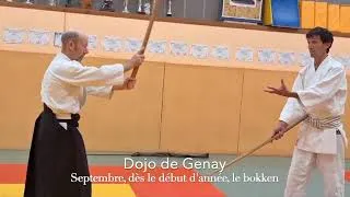 Miniature : Cours aikido début année - apprendre à gérer la distance avec un bokken (sabre en bois)
