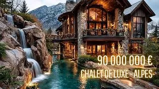 Miniature : Chalet de Luxe Exceptionnel dans les Alpes à 90 000 000 Millions € – Visite à couper le souffle