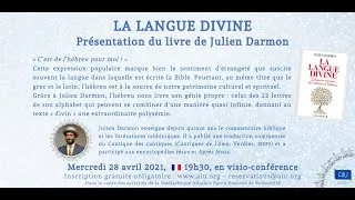 Miniature : Présentation du livre "La langue divine" de Julien Darmon