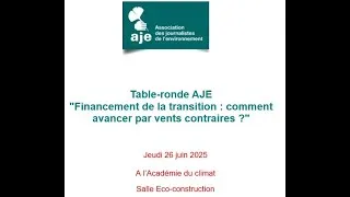 Miniature : Table ronde AJE - Financement de la transition, comment avancer par vents contraires ?