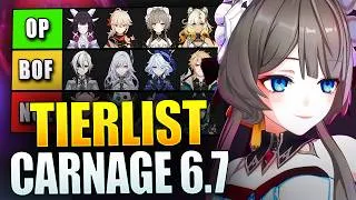 Miniature : GUIDE ET TIERLIST DU CARNAGE 6.7 - Personnages C0 Genshin Impact