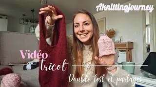 Miniature : 🎬🧶 Vidéo tricot - Double test et partages 