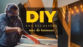 Miniature : On transforme les escaliers avec un mur de tasseaux #accentwall