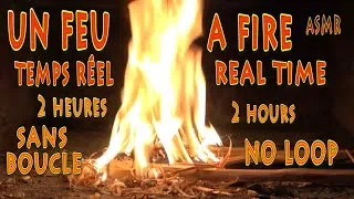 Miniature : 🔥 Un FEU en Temps Réel Pas de Boucle 2H - A FIREPLACE Real Time No Loop 2H - alain belamiri