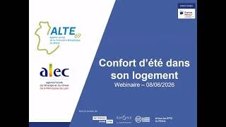 Miniature : Webinaire sur le confort d'été dans son logement