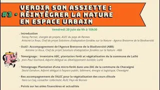 Miniature : Saison 2, webinaire 3 : "Verdir son assiette : Réintégrer la nature en espace urbain"