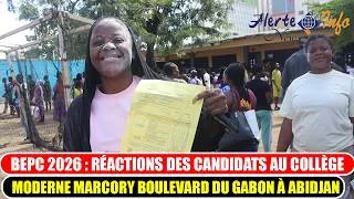 Miniature : BEPC 2026 : Réactions des candidats au Collège Moderne Marcory Boulevard du Gabon à Abidjan