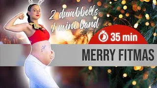 Miniature : 🎀 MERRY FITMAS! 35 min STRENGTH & MOBILITY workout (beginner, intermediate, pregnancy friendly)
