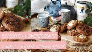 Miniature : *Cuisine* Biscuits 2,5 ingredients: 0 gras/ 0 gluten/ 0 sucre ajouté!