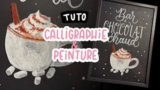 Miniature : Tuto lettering et peinture : crée un cadre ardoise chocolat chaud 🎄 LETTERMAS DIY NOËL LETTERING