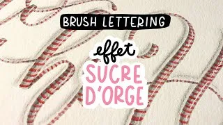 Miniature : Brush lettering de Noël effet sucre d’orge 3D réaliste 🎄 LETTERMAS DIY NOËL LETTERING