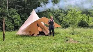 Miniature : Le tipi m'a sauvé de cet orage ... (+ grande annonce) | Camp autonome #7