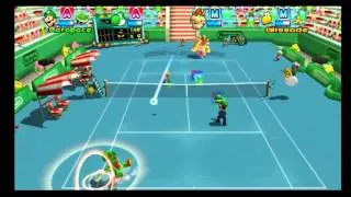 Miniature : Mario Power Tennis - Luigi & Yoshi vs Bowser & Koopa - Intermediaire