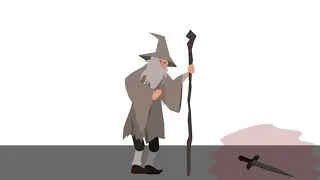 Miniature : Gandalf animation en 2D/3D