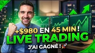 Miniature : Trade en direct : +980$ en 45 min