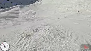 Miniature : Les Menuires, David Douillet (13/03/2026). Glissades sur David Douillet, rouge