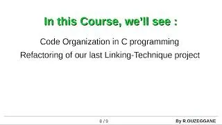 Miniature : Linking Technique - part 09 - Code Refactoring - Create .h and .c files