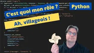 Miniature : Python et FastAPI : 6. Notion de rôle et token en httponly
