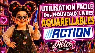 Miniature : 😱 UTILISATION DES CRAYONS AQUARELLABLES SUR LES NOUVEAUX LIVRES SPÉCIAL AQUARELLE ACTION À 1,99€ ❤️
