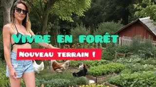 Miniature : Vivre en forêt : VISITE DU NOUVEAU TERRAIN‼️(Potager Tour + Culture sur restanque)