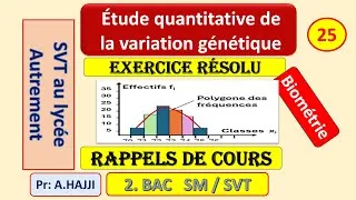 Miniature : Biométrie: étude quantitative de la variation génétique - variation continue et discontinue