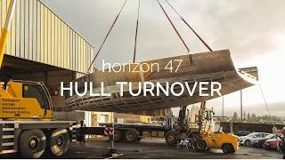 Miniature : Horizon 47 Hull Turnover | A Key Stage in Building a Bluewater Yacht