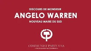 Miniature : Discours du nouveau maire du sud, Mr Angelo WARREN
