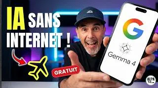 Miniature : IA SANS INTERNET & GRATUITE ! Je teste Google Gemma 4 sur Mobile (Tuto complet) ✈️