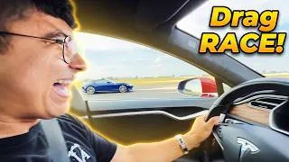 Miniature : J'HUMILIE DES SUPERCARS EN TESLA ? (Drag Race)