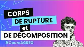 Miniature : Cours d'agreg sur les corps (2/7): Corps de rupture et de décomposition