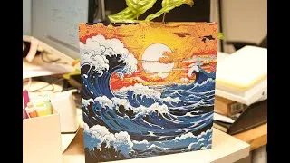 Miniature : La Vague de Kanagawa imprimée en 3D