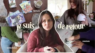 Miniature : Mon retour sur YouTube 🤍 Vlog : couture, soins bébé, lecture & nouveau départ