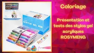 Miniature : Coloriage - Présentation stylos gel ROSYMENG  (Gel pens 1 mm)