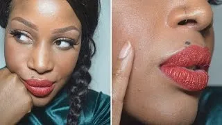 Miniature : CHRISTMAS GLAM Holiday Makeup + RED Glitter Lips 2016
