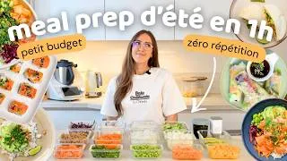 Miniature : BATCH COOKING D'ÉTÉ  : 12 repas sains en 1H (Zéro répétition & Petit budget) ☀️