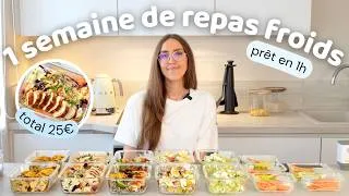 Miniature : MEAL PREP D’ÉTÉ : 1 semaine de repas FRAIS Spécial Canicule ☀️