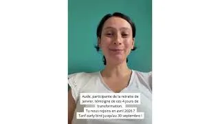 Miniature : Aude, participante de la retraite coaching de janvier, témoigne de ces 4 jours de transformation.