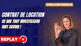 Miniature : REPLAY : Contrat de location, ce que tout investisseur doit savoir
