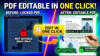 Miniature : Comment rendre un PDF modifiable en 1 clic ? | Meilleur éditeur PDF avec OCR en 2026