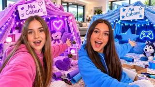 Miniature : On construit des CABANES d’une SEULE COULEUR ! 💗💙