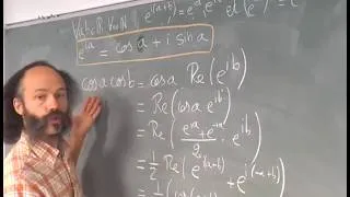 Miniature : Retrouver les formules de trigo à partir des formules sur les exponentielles complexes