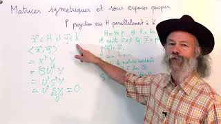 Miniature : ALGC10: les sous espaces propres des matrices symétriques sont orthogonaux deux à deux.