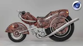 Miniature : Moto3D Concept Motorcycle - Cinema 4D Turntable Animation