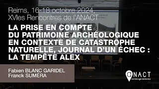 Miniature : La prise en compte du patrimoine archéologique en contexte de catastrophe naturelle: la tempête Alex