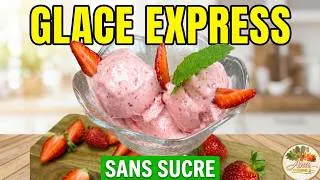 Miniature : GLACE EXPRESS fait MAISON: Fraise Banane (En 5 minutes, sans sorbetière, Sans sucre, sans crème!)